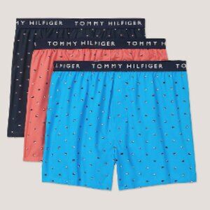 Tommy Hilfiger 3 Pack Boxers Size S Slim Fit Cotton Classics Men’s Woven New